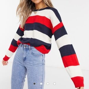 Brave Soul chess stripe sweater